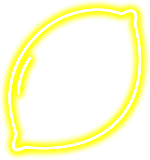 Yellow neon lemon